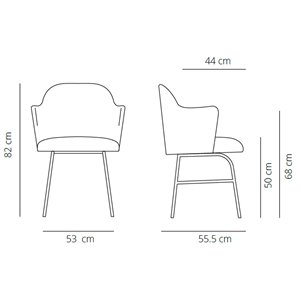 Sillón Aleta base metálica Viccarbe