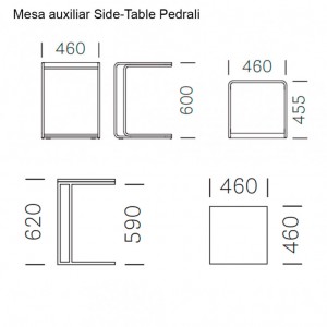 Mesa auxiliar Side-Table Pedrali