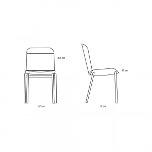 Silla Amstelle de madera Swedese. Estilo minimalista y contemporáneo. 