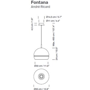 Lámpara suspensión Fontana 1970 SantaCole