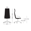 Sillón Swing Conference alta 5 ruedas Sellex