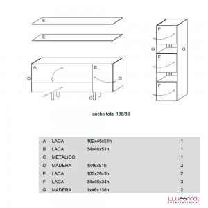 Mueble salón Freestyle 5 de Arlex. Muebles de diseño.
