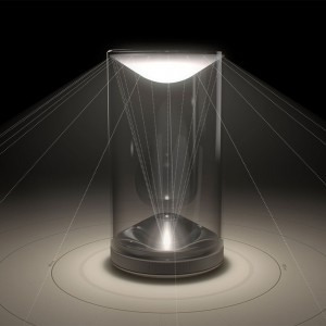 Lámpara moderna y delicada de centro de mesa Eva o EVE de Foster+Partners y Lumina.
