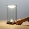 Lámpara moderna y delicada de centro de mesa Eva o EVE de Foster+Partners y Lumina.
