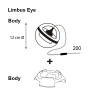 Lámpara sobremesa Limbus Eye Lumina