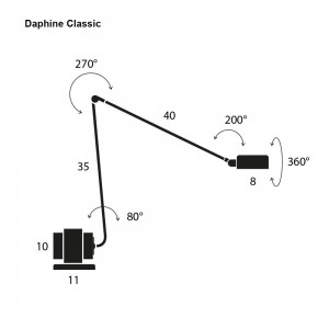 Lámpara sobremesa moderna Daphine Classic de Tommaso Cimini para Lumina