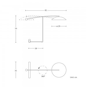 Lámpara sobremesa Orbit Lumen Center