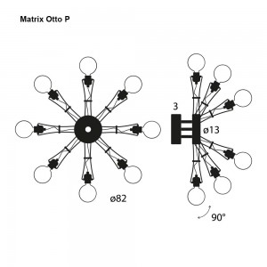 Lámpara de techo Matrix Otto P de Lumina. Lámparas modernas de diseño.