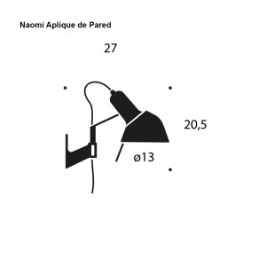Aplique de diseño moderno para pared Naomi de Yacoov Kaufman para Lumina