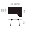 Mesa con ala Fly Sellex