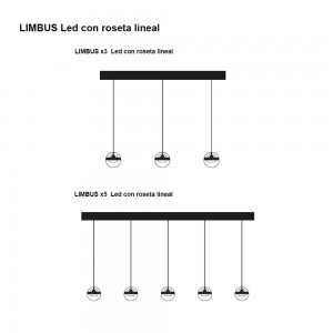 Lámpara suspensión Limbus LED Lineal Lumina