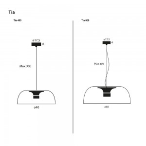 Lámpara de suspensión con pantalla de aluminio para interior TIA de Lumina.