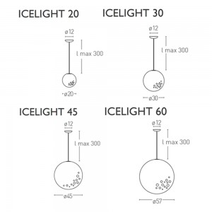 Lámpara suspensión Icelight Lumen Center