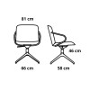 Amstelle sillón con base Swedese. Gran variedad de estampados a elección