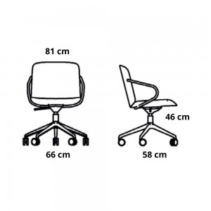 Sillón Giratorio Amstelle de Swedese. Para escritorio y oficina. Estampados de tela y cuero
