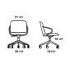 Sillón Giratorio Amstelle de Swedese. Para escritorio y oficina. Estampados de tela y cuero