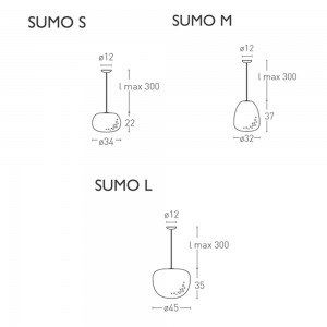 Lámpara suspensión Sumo Lumen Center