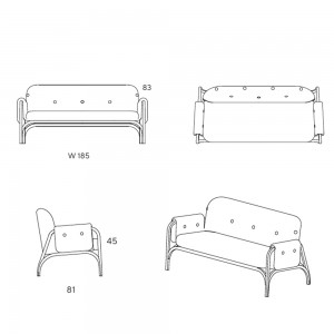Sofa Button 2.5 Plazas Swedese