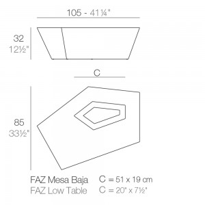 Mesa sofá Faz Mate o Brillo con Luz Led Controlada con DMX | Vondom