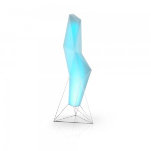 Lámpara Pie Faz con Luz Led y con Acabado en Color Hielo |  Lluesma