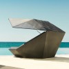 Cama Daybed Faz Parasol con Iluminación Led Tela Náutica y Ruedas