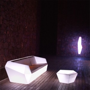 Lámpara Pie Faz con Luz Led y con Acabado en Color Hielo |  Lluesma