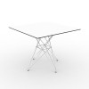Mesa cuadrada Inox Faz Hecha con Resinas de Alta Calidad y Luz Led