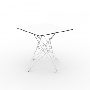 Mesa cuadrada Inox Faz Hecha con Resinas de Alta Calidad y Luz Led