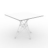 Mesa cuadrada Inox Faz Hecha con Resinas de Alta Calidad y Luz Led
