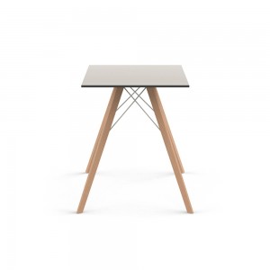 Mesa cuadrada Faz Wood dining table. Vondom