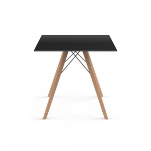 Mesa cuadrada Faz Wood dining table. Vondom