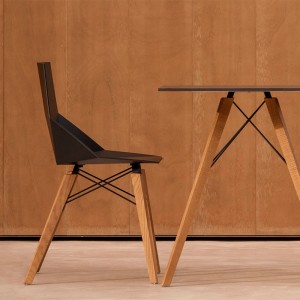 Mesa cuadrada Faz Wood dining table. Vondom