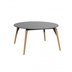 Mesa redonda Faz Wood lounge table. Vondom