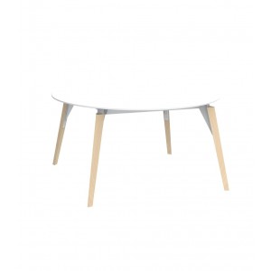 Mesa redonda Faz Wood lounge table. Vondom