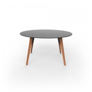 Mesa redonda Faz Wood lounge table. Vondom