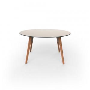 Mesa redonda Faz Wood lounge table. Vondom