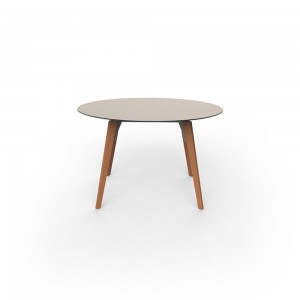 Mesa redonda Faz Wood lounge table. Vondom