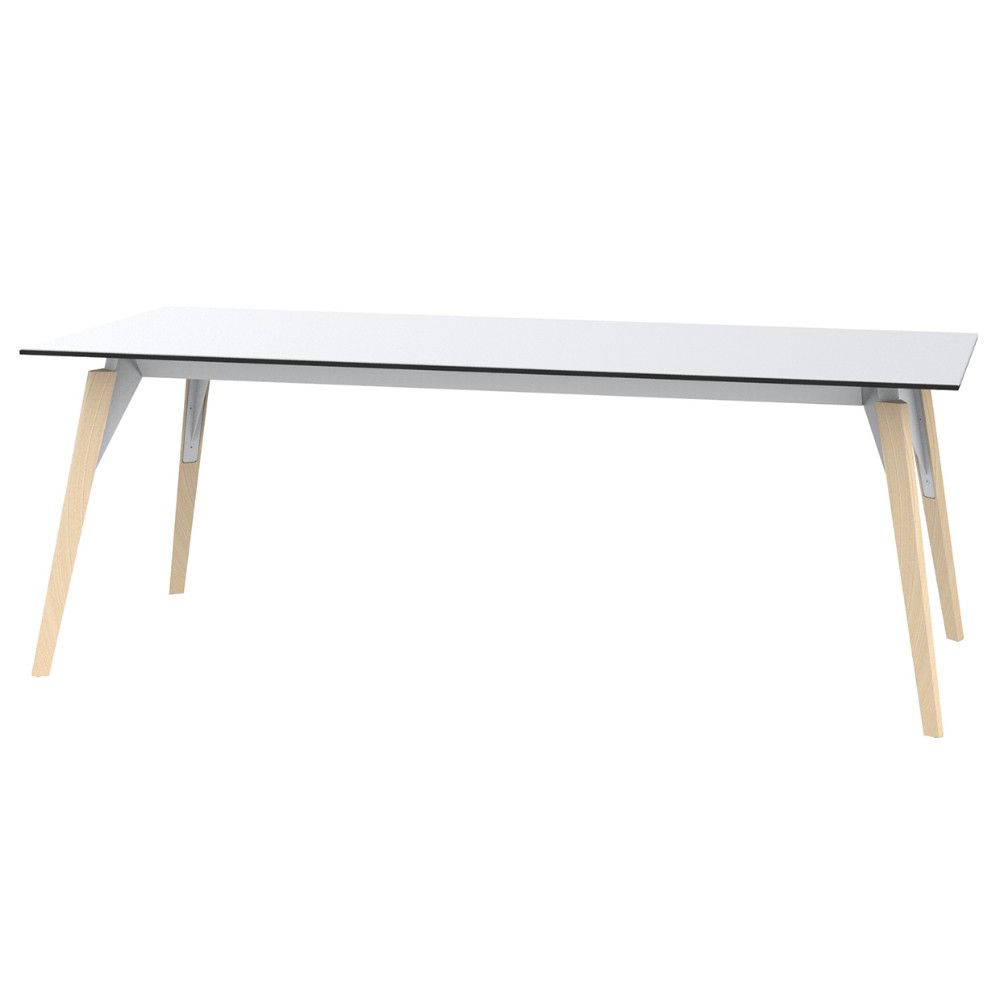 Mesa rectangular Faz Wood lounge table. Vondom