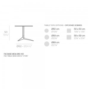 Mesa auxiliar Faz pie Ø65 de Vondom. Muebles y complementos de exterior.