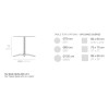 Mesa Faz pie Ø80 de Vondom. Muebles y complementos de exterior.