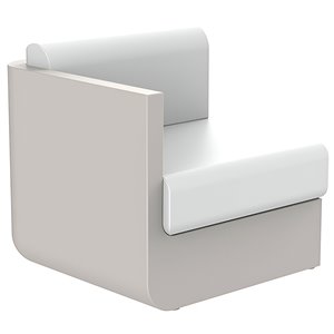 Sofá Ulm módulo lateral con Acolchado silvertex y opción de luz