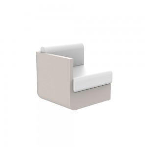 Sofá Ulm módulo lateral con Acolchado silvertex y opción de luz