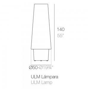 Lampara de pie Ulm Vondom en Varios Tamaños con Luz Led | Diseño de Vondom