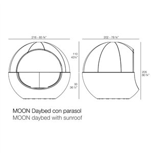 Cama Moon Daybed con Cubierta. Vondom
