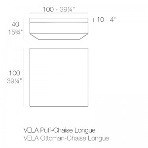Puff / Chaiselongue Vela Vondom