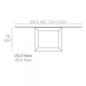 Mesa Vela para Interior y Exterior con Luces Led en el Interior | Vondom
