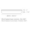 Cama Daybed Basic Redonda Vela con Tela Náutica Resistente al Sol