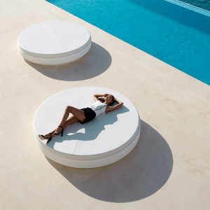Cama Daybed Basic Redonda Vela con Tela Náutica Resistente al Sol
