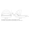Cama Vela Daybed Basic redonda reclinable con parasol plegable