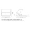 Cama Vela Daybed cuadrada con parasol y 2 cabezales reclinables